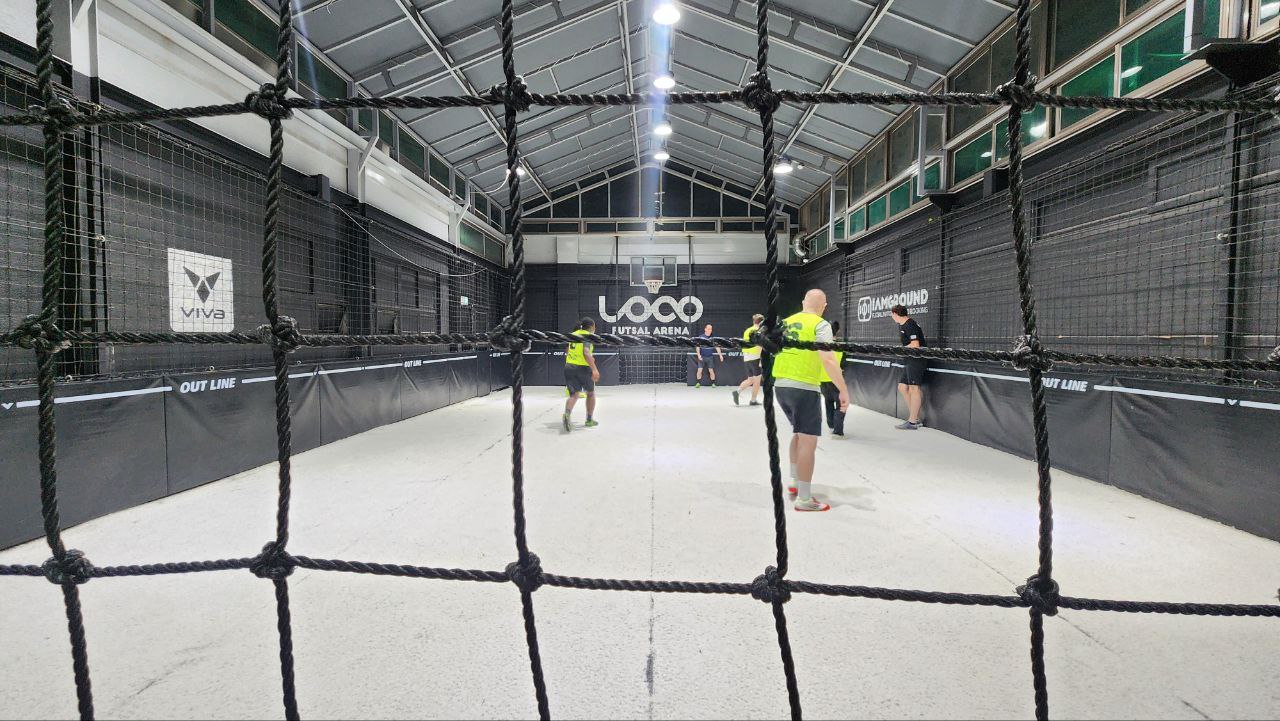 View through goal net